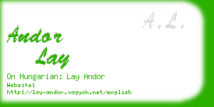 andor lay business card